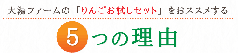 大湯ファームの「りんごおためしセット」をおススメする5つの理由