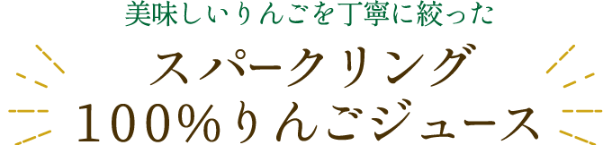 美味しいりんごを丁寧に絞ったスパークリング100％りんごジュース